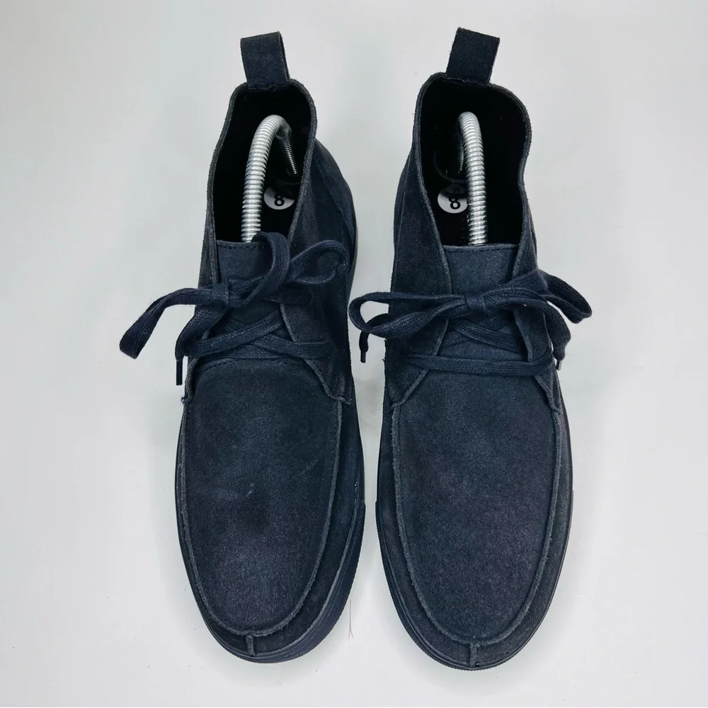 Express Navy Suede Leather Lace Up Chukka Sneakers Men’s Size 8